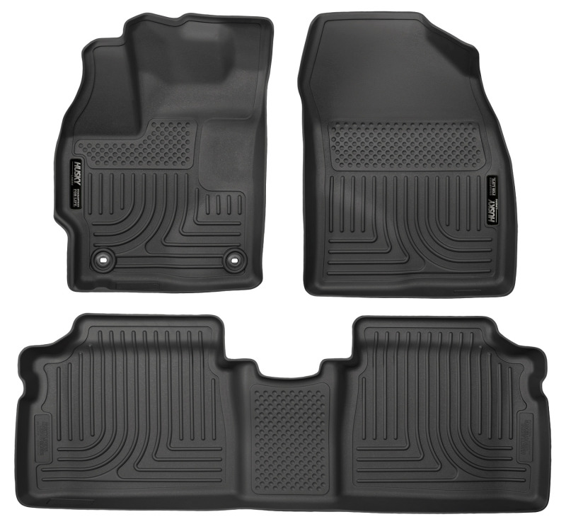 Toyota Prius Plug-in Floor Liners - Front + Rear - Husky Liners - WeatherBeater - Black - 2012